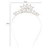 A delicate silver birthday tiara crown headband for women and girls.