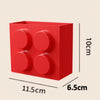 A red magnetic wall-mounted kitchen storage rack with a narrow edge shown from the side.