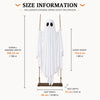 White ghost hanging swing decoration with a seat for Halloween decor