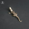 Handcrafted Copper Crocodile Incense Burner Figurine