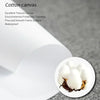 A close-up of white cotton canvas fabric texture and fluffy white cotton material.