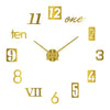 A close-up of a modern 3D acrylic wall clock showing the time as eleven o'clock.