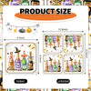 Product size guide showing folded and unfolded dimensions for Halloween skeleton and spider paper napkins.