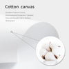 Close-up view of cotton canvas fabric texture and fibers.