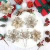 Glitter Christmas Berry & Flower Bouquet Ornaments (Set of 18)
