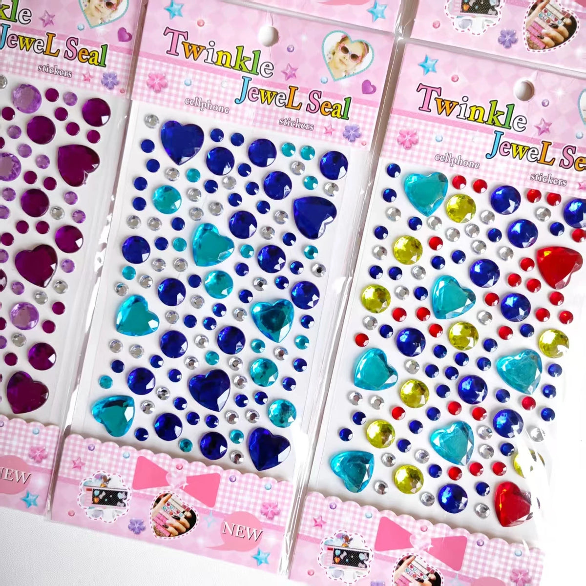 Crystal Gemstone Stickers for DIY Crafts and Makeup Fun