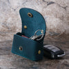 Genuine Leather Coin Purse with Secure Hasp Closure