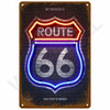 Vintage Metallwandschild mit Routenschild-Design, Nummer 66 und dem Text "Route Main Street of America".