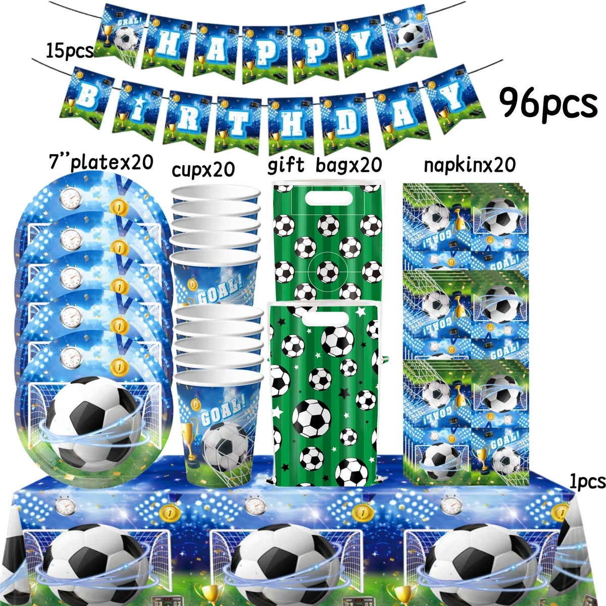 Soccer Birthday Party Decoration Kit