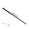 A long, thin black metal magic wand with a wooden handle, measuring 36.5cm.