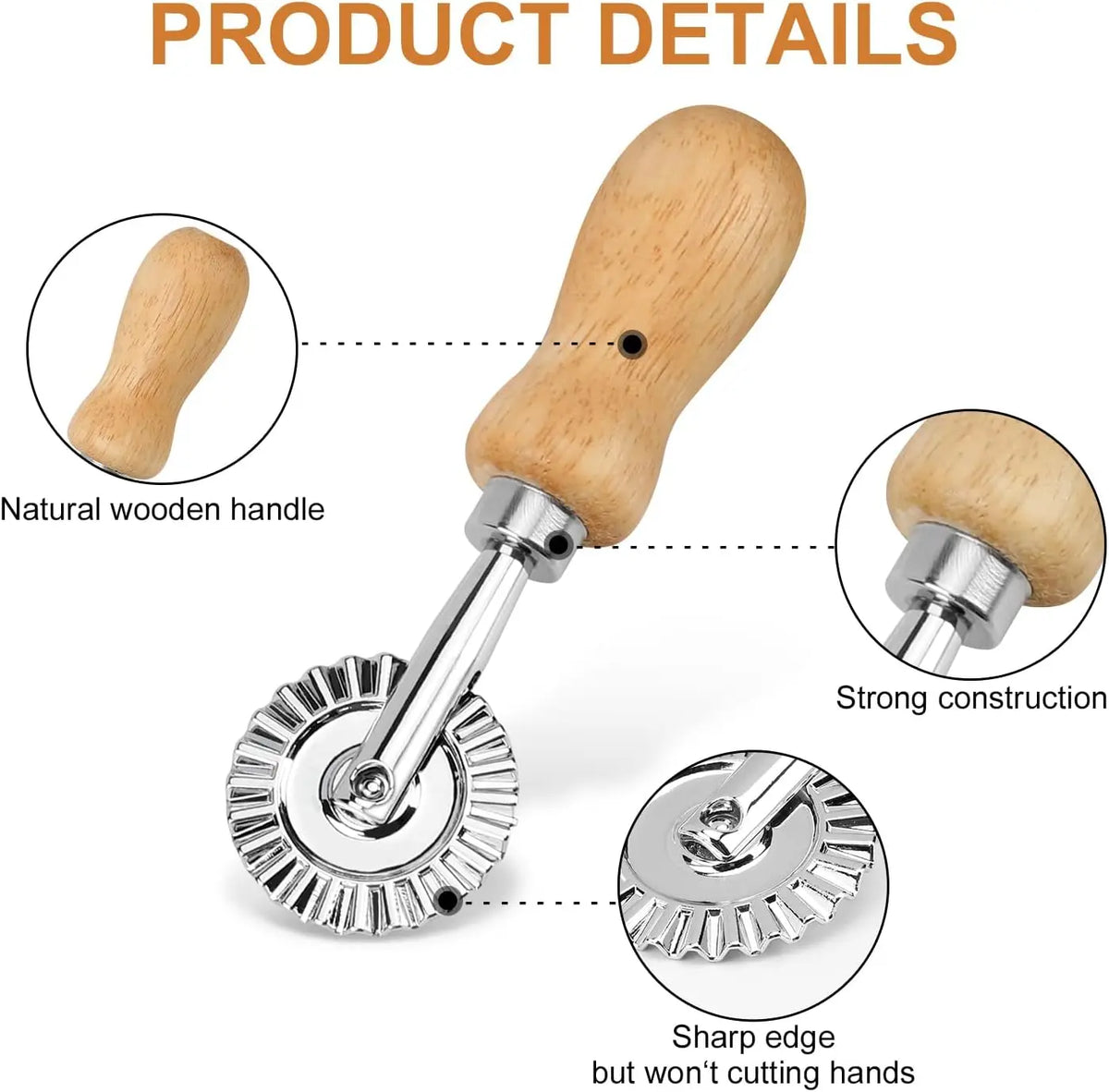 Ravioli Stamp and Cutter Set with Wooden Handle
