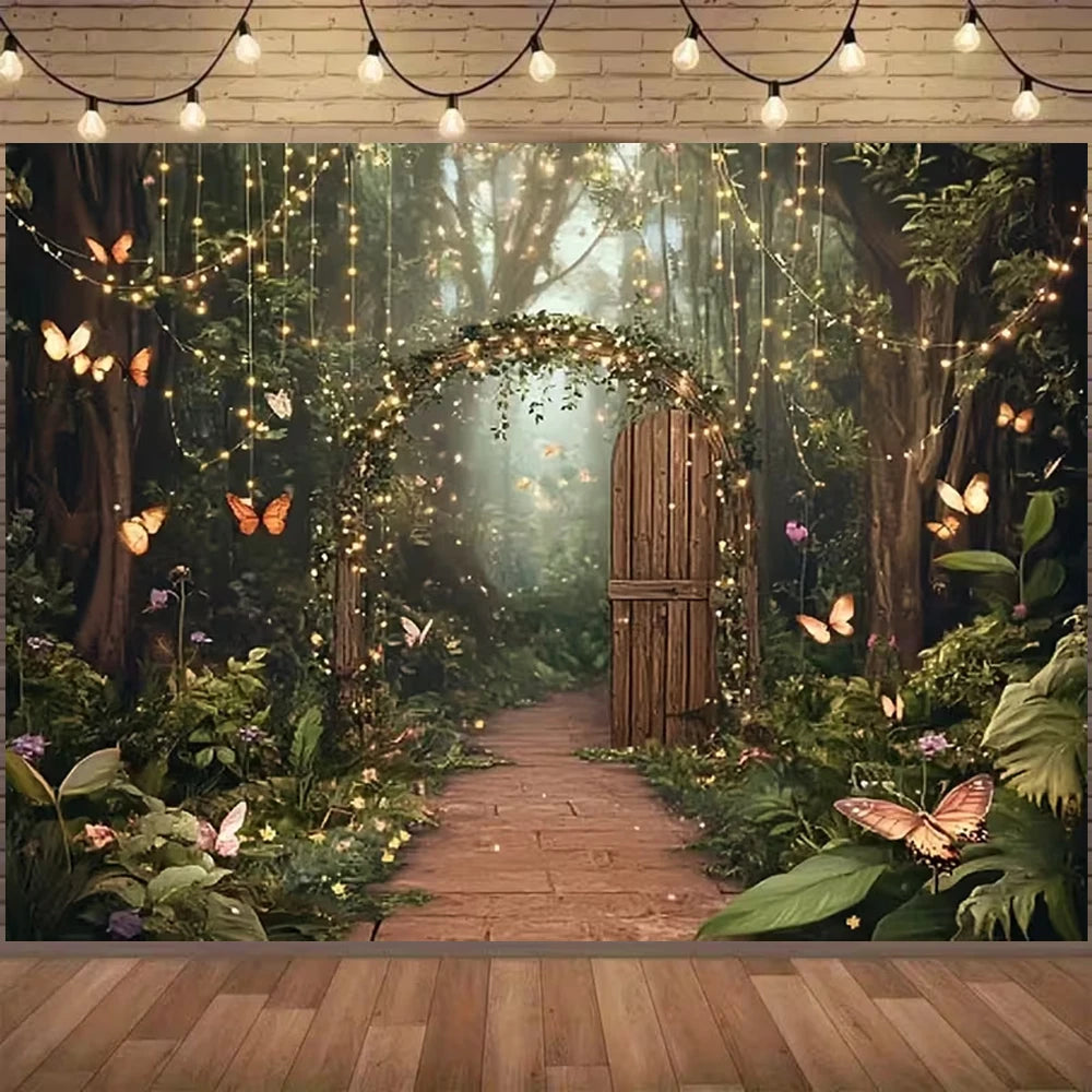 Enchanted Forest Birthday Party Photography Backdrop