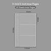 A transparent photocard album featuring a 3-grid design with 20 sheets of inner pages.