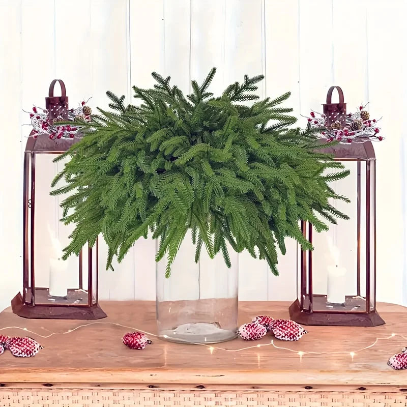 Artificial Norfolk Pine Branches – Realistic Evergreen Stems for Indoor Decor