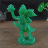 Jade Green Hanuman Statue – Resin Hindu Monkey God Figurine for Home Decor