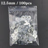 A clear plastic bag filled with 100 round braided cotton candle wicks.