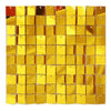 A grid of square, iridescent gold sequins used as a shimmering wall backdrop for celebrations.