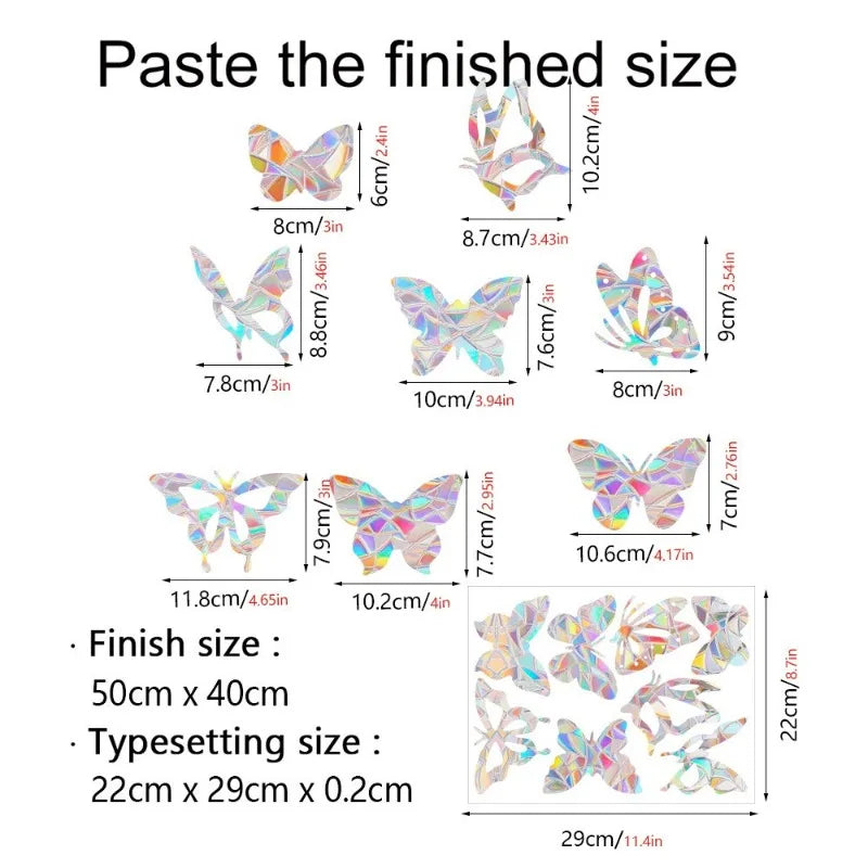 Rainbow Prism Window Stickers – 29 Assorted Sun Catcher Designs