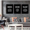 Motivational Canvas Wall Art – Grind Hustle Success