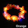 Orange LED flower crown headband with glowing lights