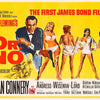 Vintage cinema art poster for the James Bond film featuring actors and title text
