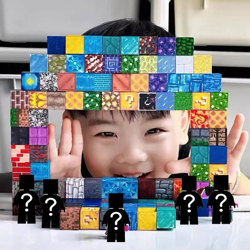 Magnetic Building Blocks Set with Storage Box