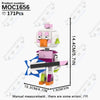 A white and pink Five Nights at Freddy's character model built from building blocks.