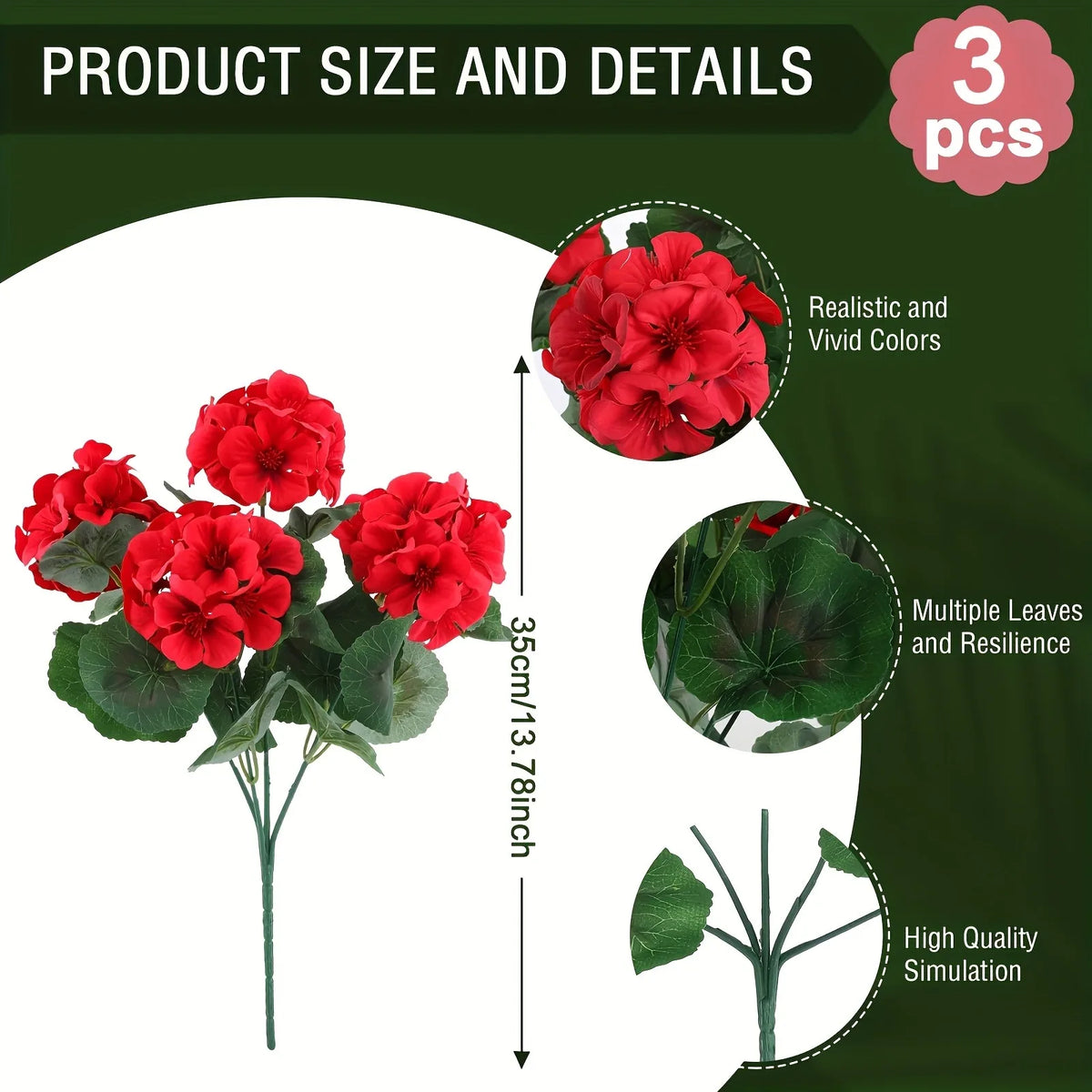 Elegant Silk Rose Bouquet – 35cm Artificial Flower Arrangement
