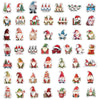 A collection of 25 Christmas dwarf and Santa decorations stickers featuring various festive characters and themes.