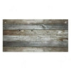 A rustic wooden sign made of weathered gray and brown planks for home decor.