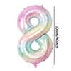 Pastel Rainbow Number Foil Balloon (40 inch)