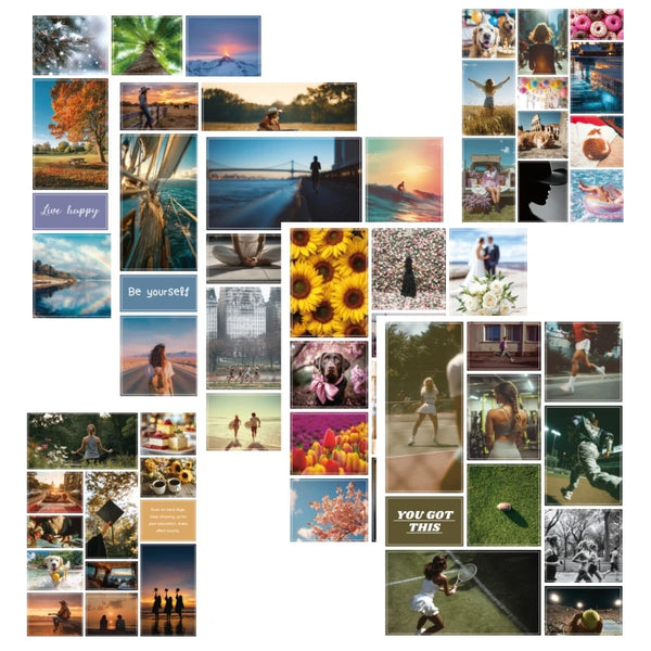 Vision Board Book with Inspirational Stickers and Quotes