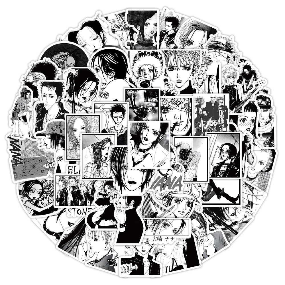 A collection of various anime characters in a collage style suitable for decals and scrapbooking