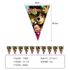 A triangular party decor set featuring characters from Masha and the Bear