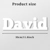 Product size information showing the name David is 30cm or 11.8 inches.