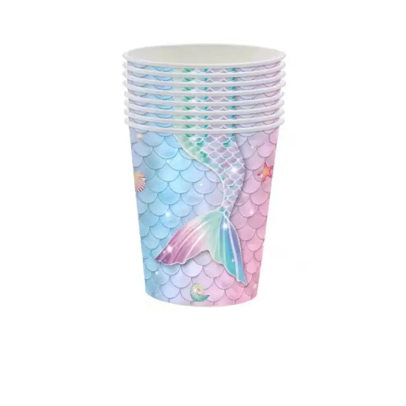 Purple Mermaid Birthday Party Supplies Kit for Girls