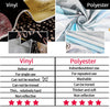 Comparison of vinyl and polyester materials for photography backdrops, showing differences in use and features.