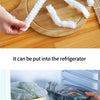 Hands demonstrate the high elastic tightness and easy pull of reusable plastic food wrap covers.