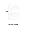 A rectangular white cellophane treat bag measuring 15cm by 20cm with wire ties.