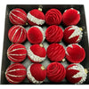 Burgundy Christmas Ornament Set with Silk Bows