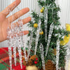 Acrylic Icicle Christmas Tree Ornaments (Set of 12)