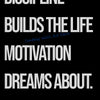 Text graphic with the mindset quote Discipline builds the life Motivation dreams about.