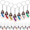 Ein Set von sechs Mini-Edelstahl-Anhängern mit dem Charm 'Jesus Loves You'.