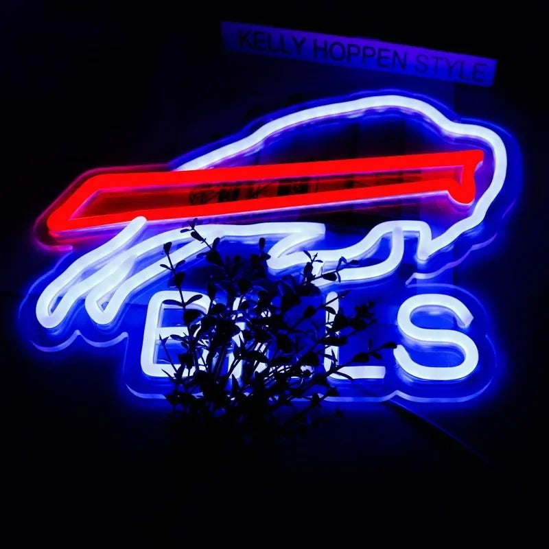 Football Neon Sign LED Wall Light for Fan Rooms and Bars