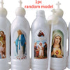 One piece random model of a glow-in-the-dark holy water bottle featuring religious figures.