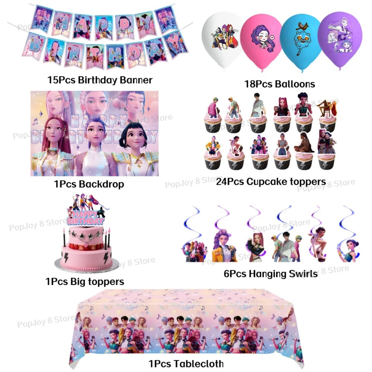 Kpop Birthday Party Decoration Kit