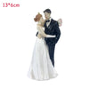 Resin Bride and Groom Cake Topper Figurine Set