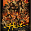 Movie poster for The Heat featuring Sandra Bullock and Melissa McCarthy in an action scene