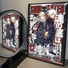 Anime poster featuring Soul Eater characters in a dark, dramatic style with Japanese text and a black background