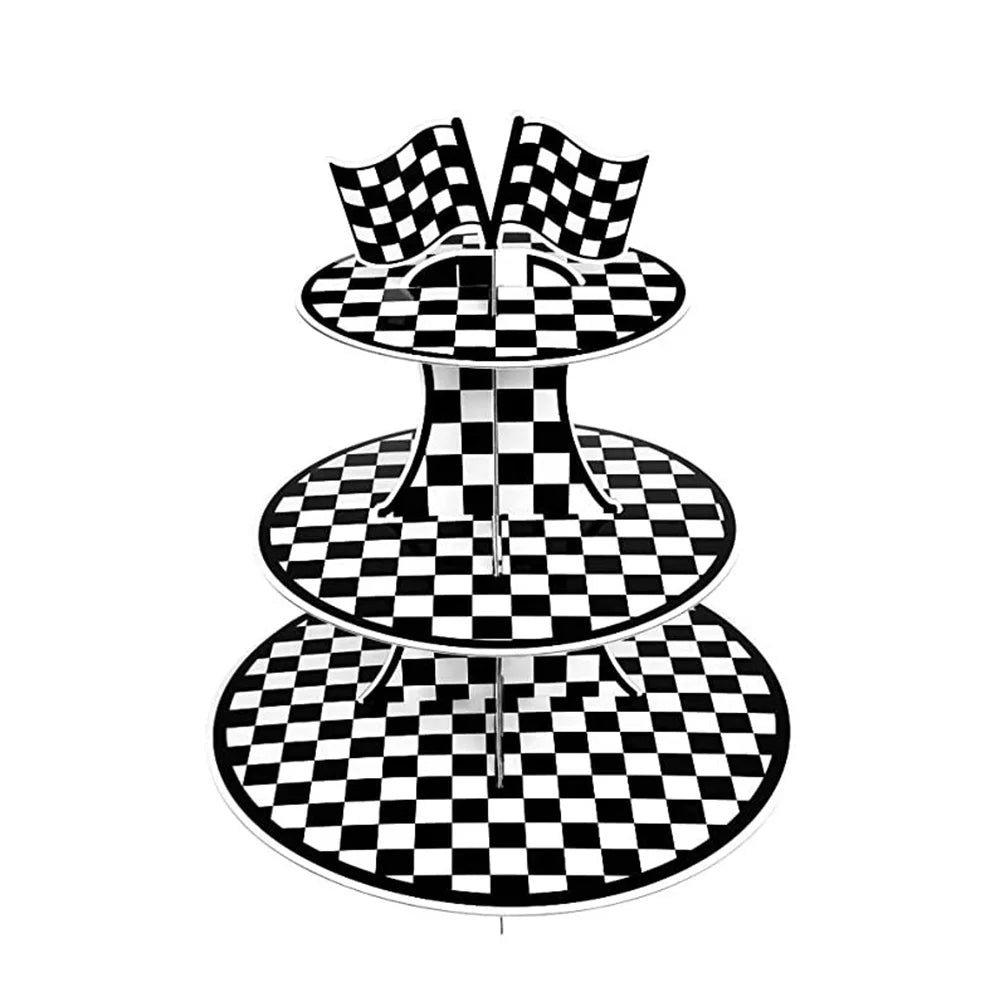 Checkered Racing Flag Toothpicks for Cupcakes & Party Decor